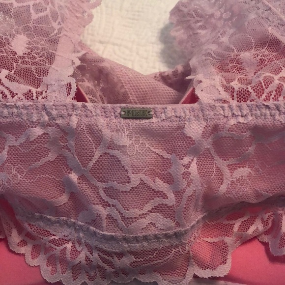 Pale Pink Padded Lace Bralette-Like new! So pretty - Picture 4 of 4